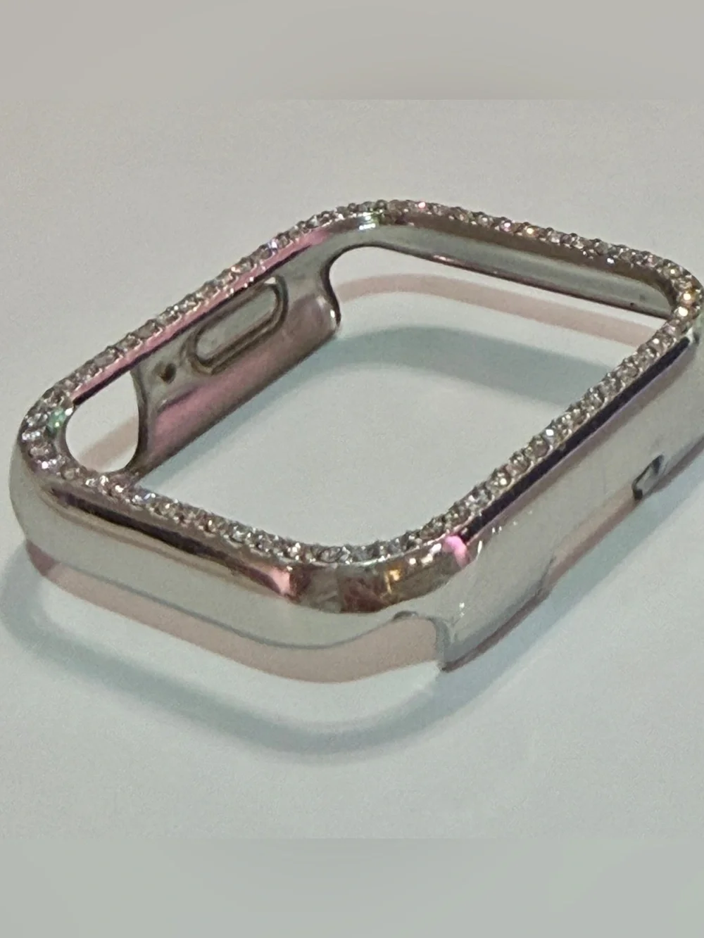 Sparkling Silver Chrome & Rhinestone Case for Apple Watch Series 7 45mm